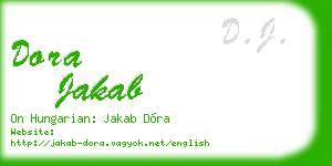 dora jakab business card